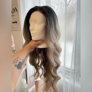 Long ombre lace front wig